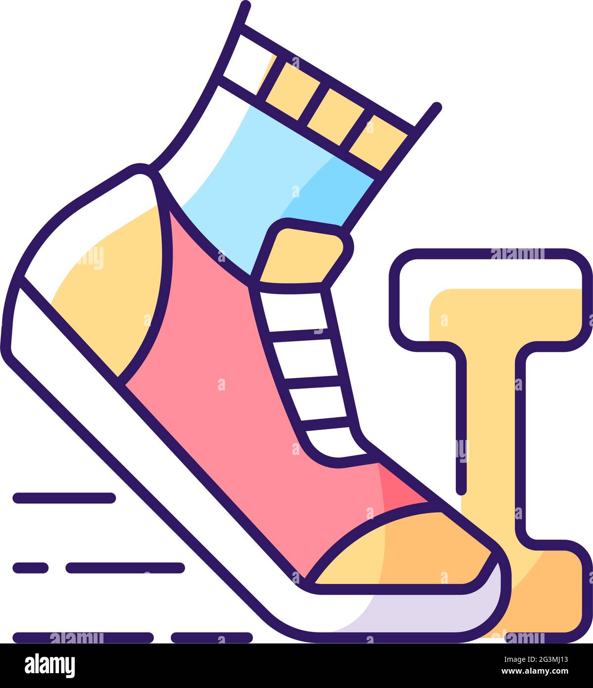 RGB-Farbsymbol für das Workout am Morgen Stock Vektor