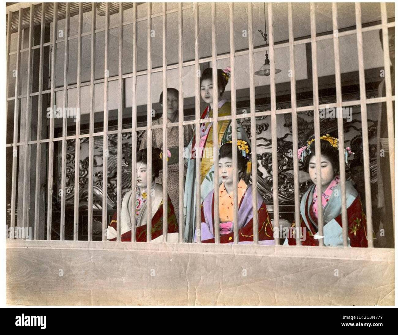 Alte Kusakabe Kimbei Fotografie aus dem alten Japan. Stockfoto