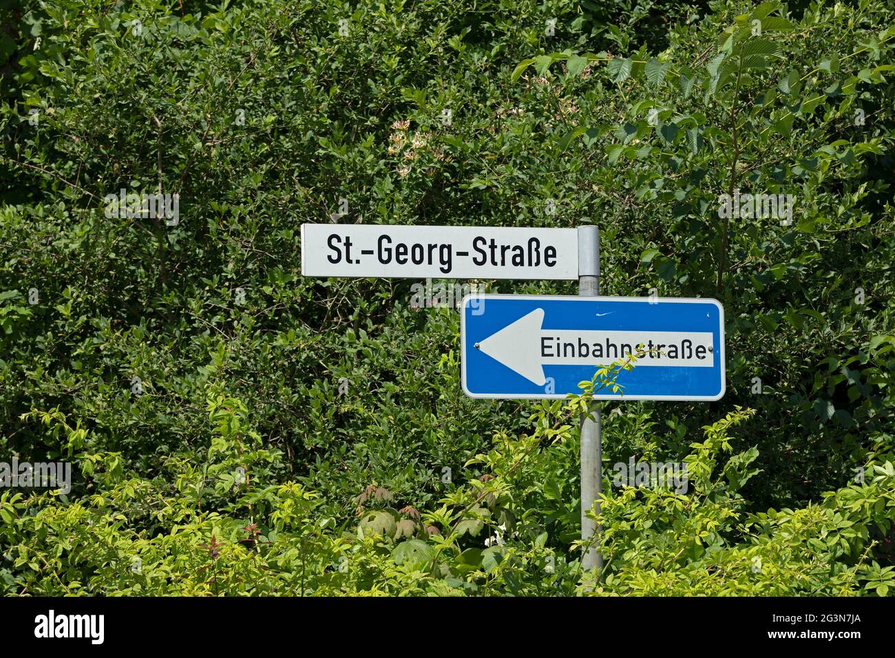 Straßenschild, St.Georg Straße, Winsen/Luhe, Niedersachsen, Deutschland Stockfoto