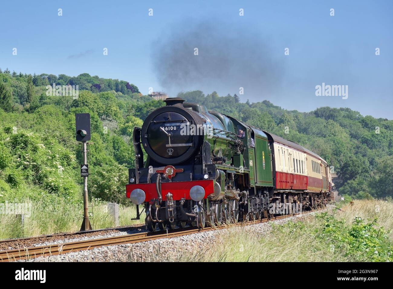 Royal Scot Dampfzug portsmouth Harbour Express in der Nähe von Bath Stockfoto