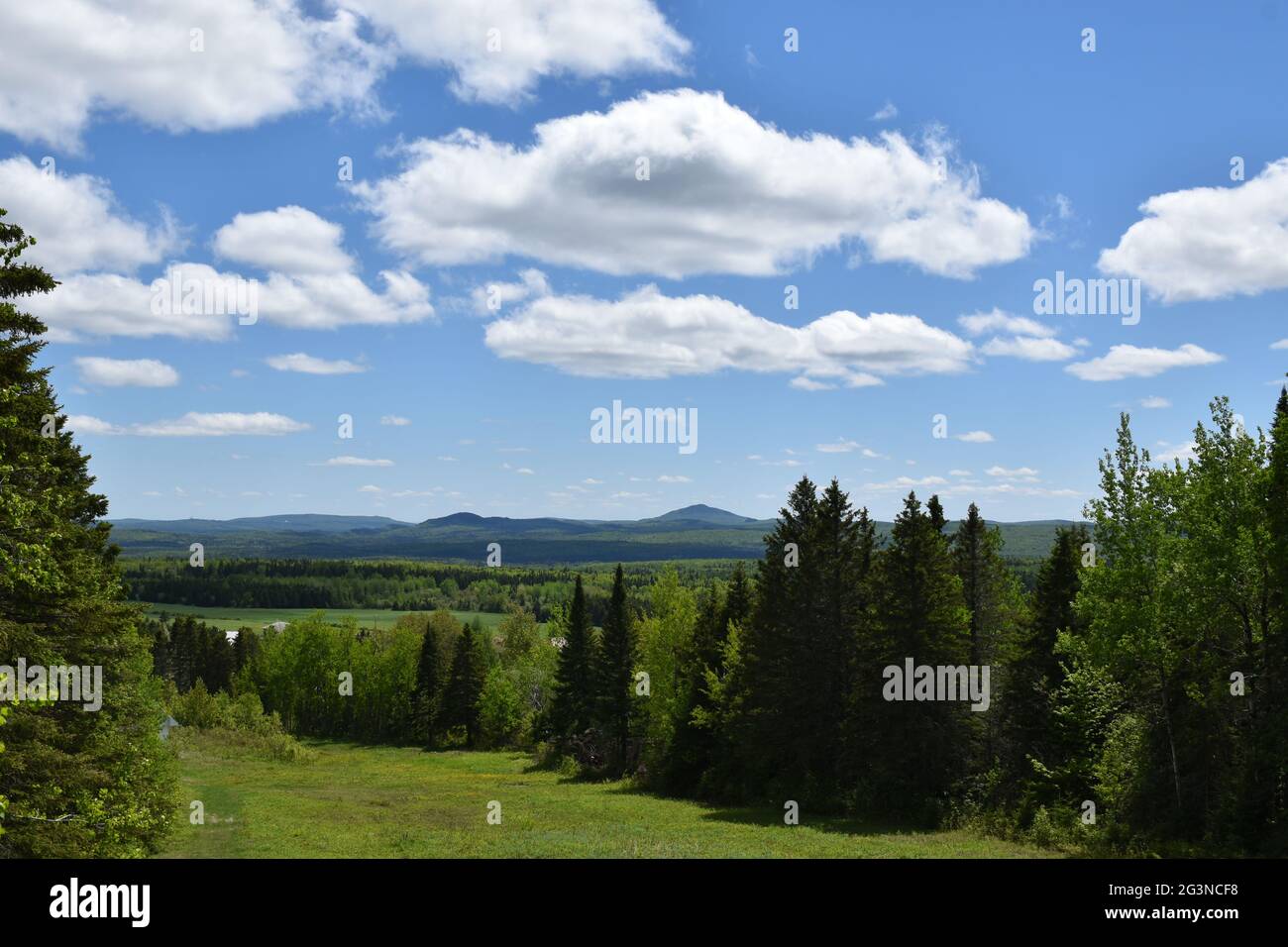 Das Erholungsgebiet im Sommer, Sainte-Apolline, Québec Stockfoto