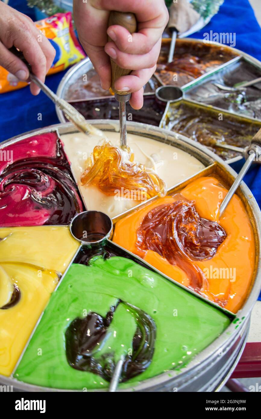 Türkische Ottoman handgemachte Stick Candy Stockfoto