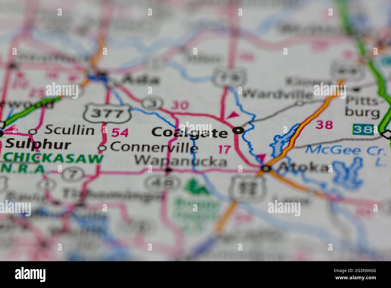 Mappa di coalgate oklahoma Fotos und Bildmaterial in hoher Auflösung