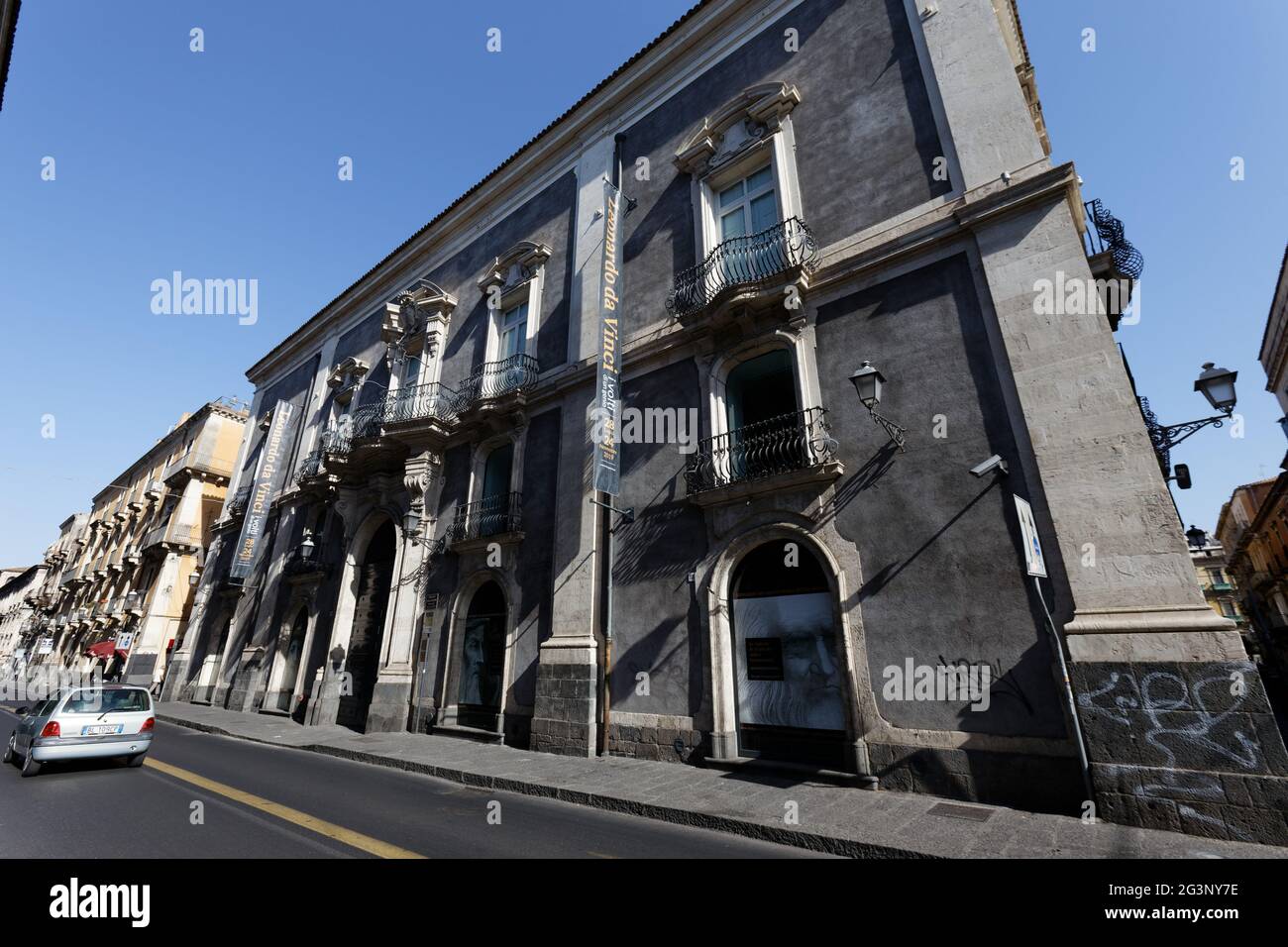 Palazzo Valle - Catania Italien Stockfoto