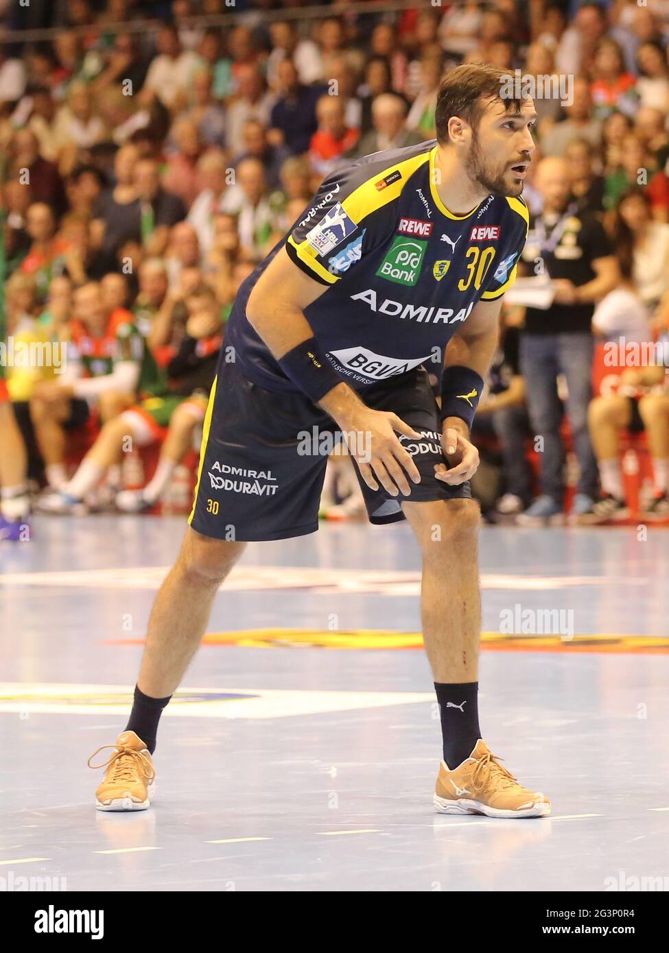 Der spanische Handballspieler Gedeon Guardiola Rhein-Neckar LÃ¶wen HBL Liqui Moly Handball Bundesliga 19-20 Stockfoto