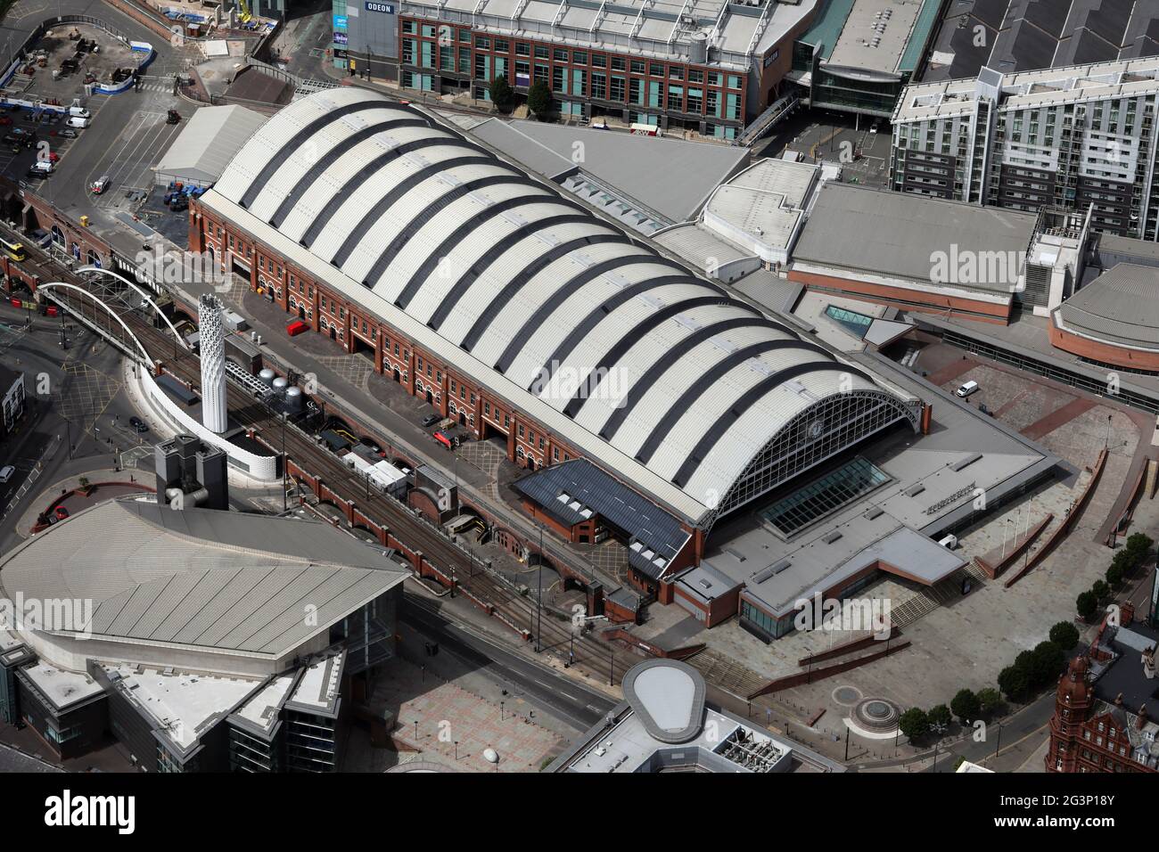 Manchester Central Convention Complex, Konferenzzentrum (das während der Pandemie zum NHS Nightingale Hospital wurde) Stockfoto