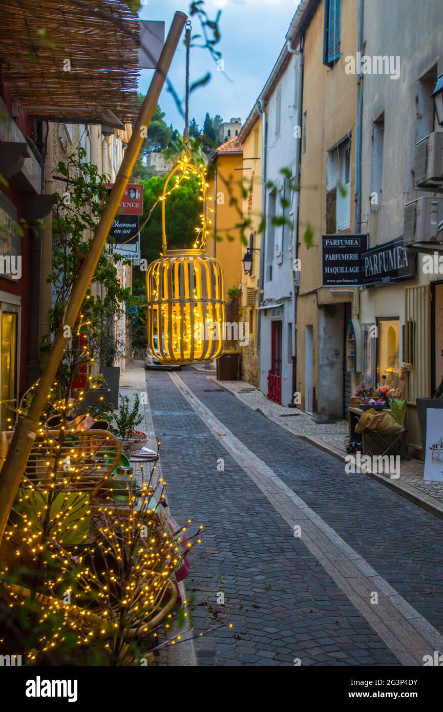 Dorf der Mündung der rhone Stockfoto
