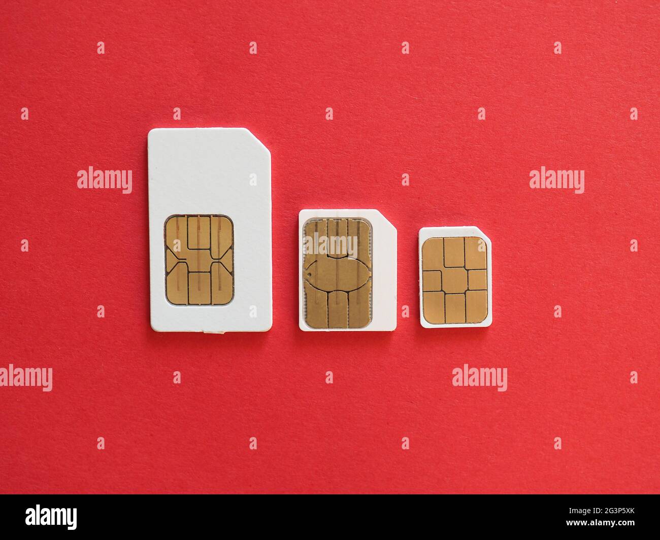 Mini Micro und Nano sim Stockfoto