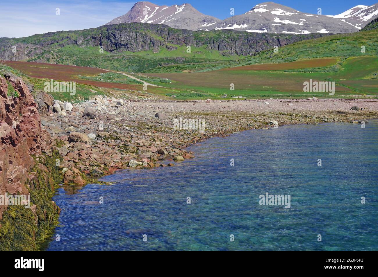 Kleine Bucht in der Nähe von Igaliku, südgrönland Stockfoto