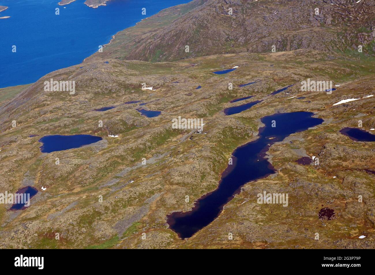 SüdlichGrönland von oben Stockfoto