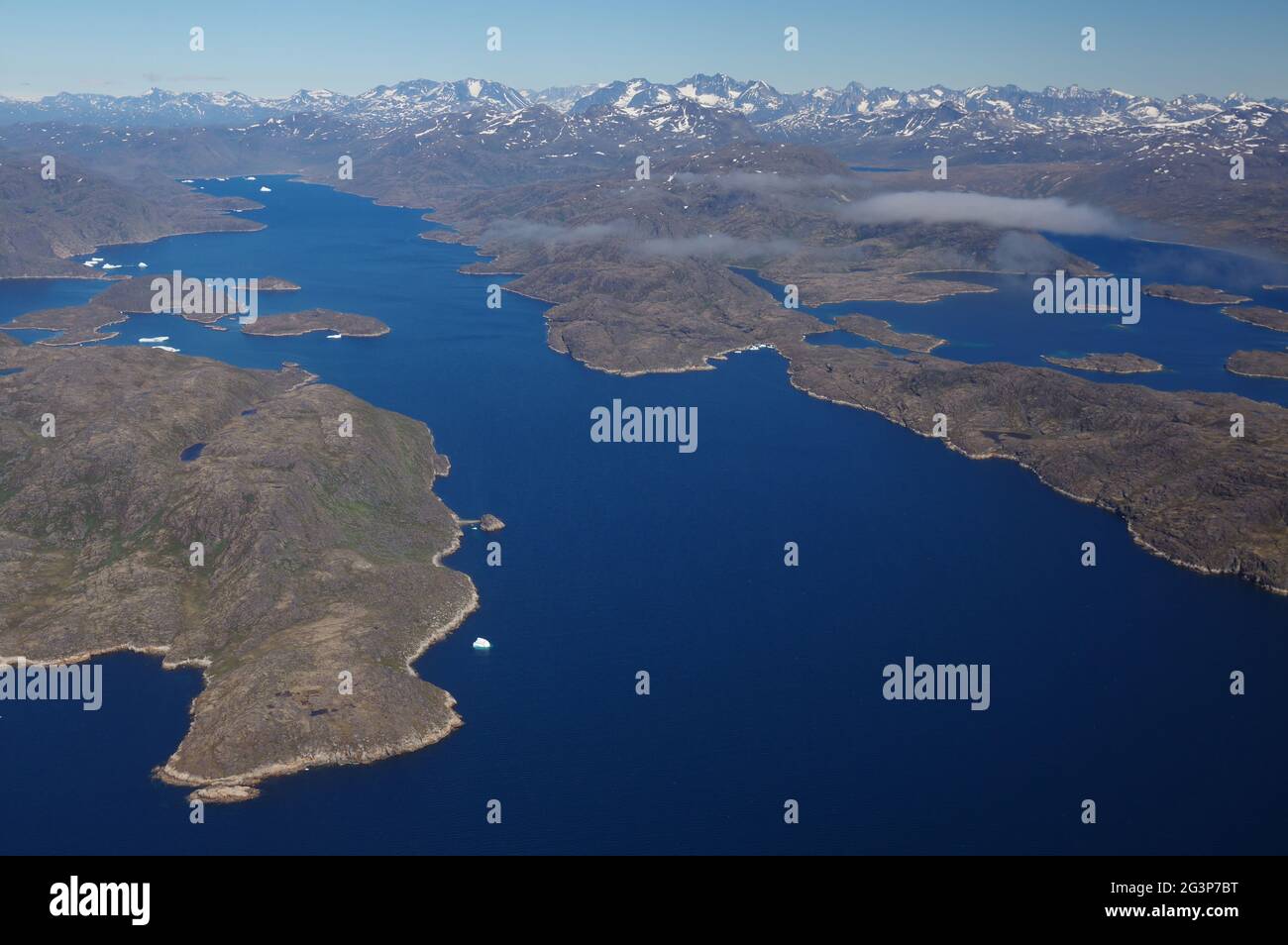 SüdlichGrönland von oben Stockfoto