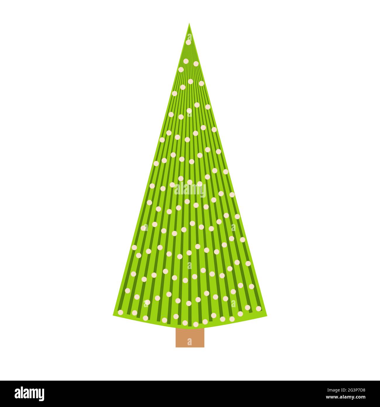 Weihnachtsbaum. Handzeichnung Tannenbaum, Weihnachtsschmuck. Weihnachtsposter mit Weihnachtssymbolen. Stock Vektor