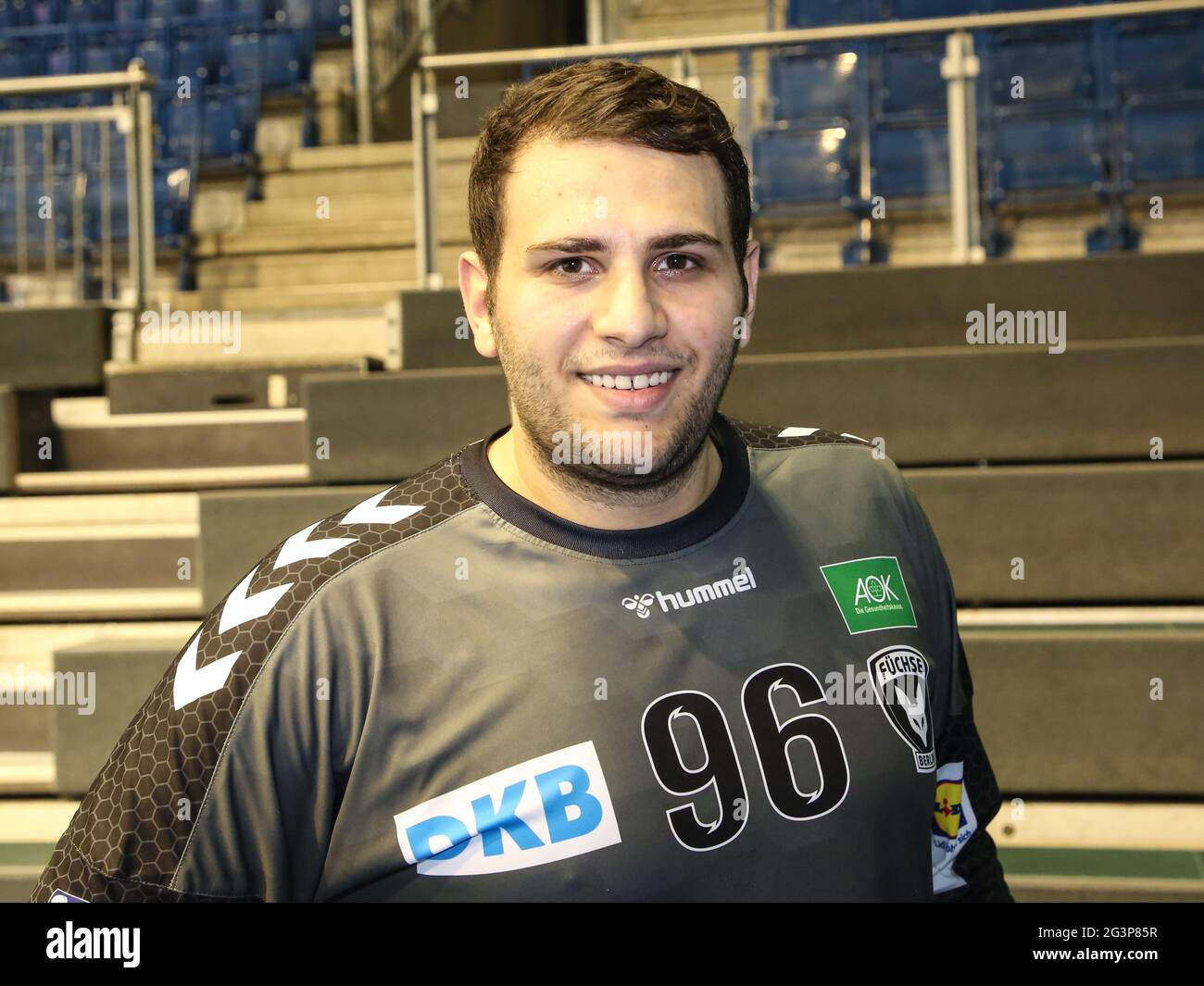 Serbischer Handballtorwart Dejan Milosavljev FÃ¼chse Berlin HBL Liqui Moly Handball Bundesliga 19-20 Stockfoto