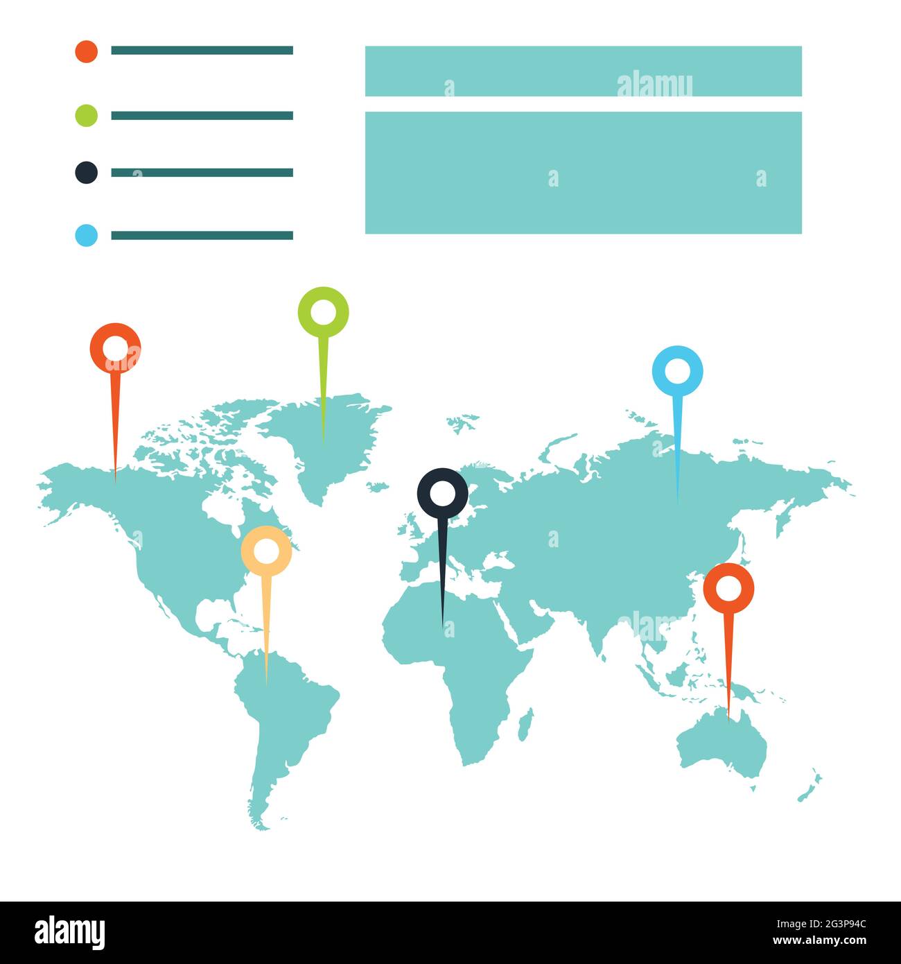 Welt Karte Infografik Stock Vektor