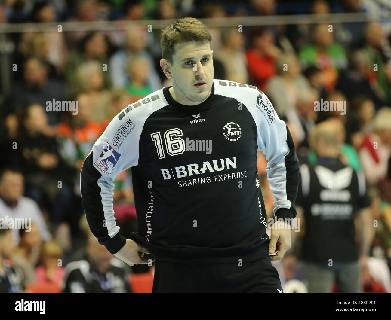 Torwart Nebojsa Simic, MT Melsungen, Liqui Moly HBL, Handball-Bundesliga-Saison 2019-20 Stockfoto