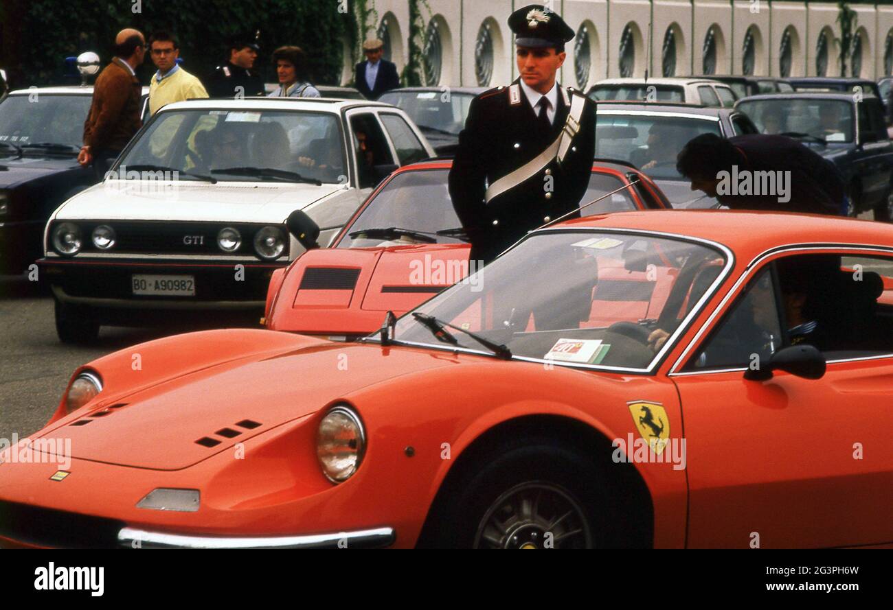 40. Jahrestag von Ferrari auf dem Autodrome Dino Ferrari Imola Italien Oktober 1987 Stockfoto