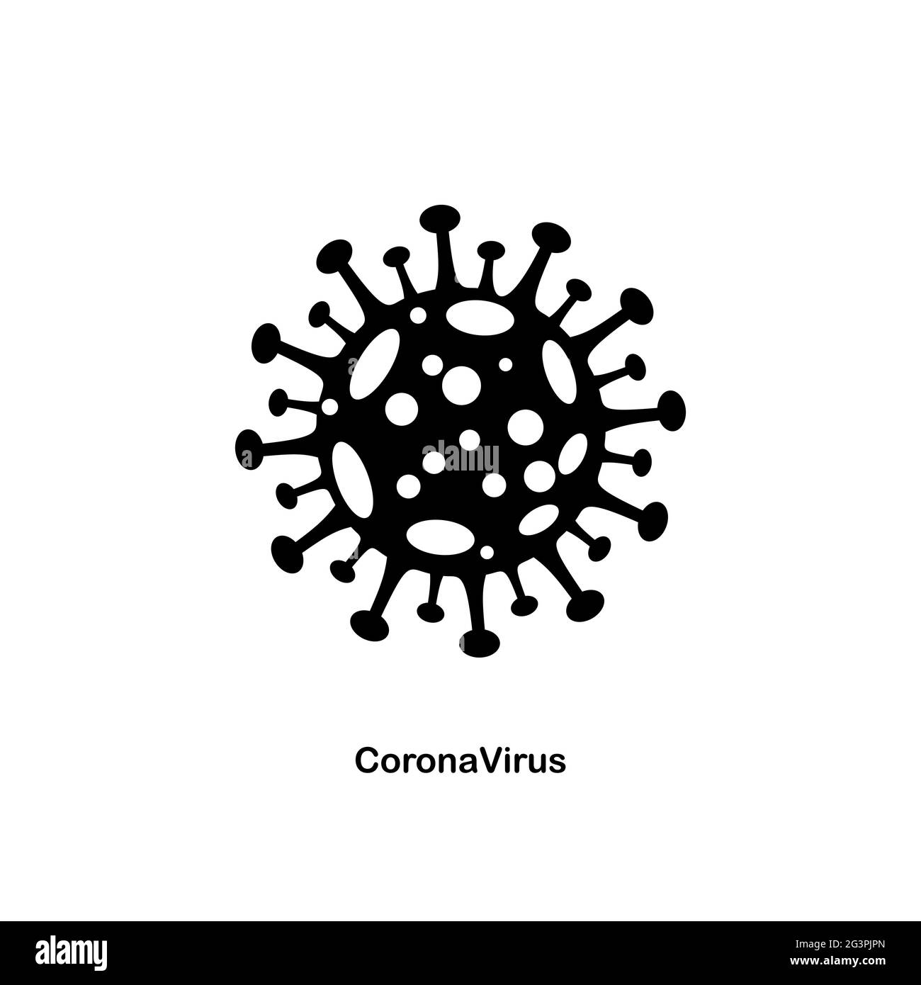 Coronavirus covid-19 Vektorsymbol. Asiatische Grippe-Epidemie weltweit Stock Vektor