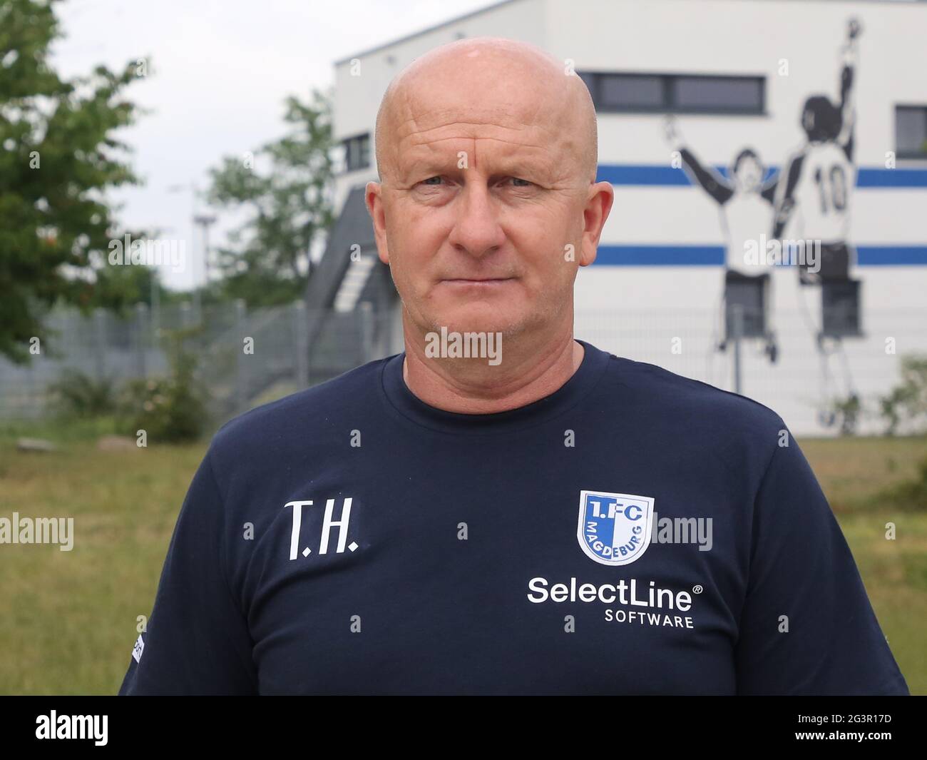 Interimstrainer Thomas HoÃŸmang 1.FC Magdeburg DFB 3.Liga Saison 2019-20 Stockfoto