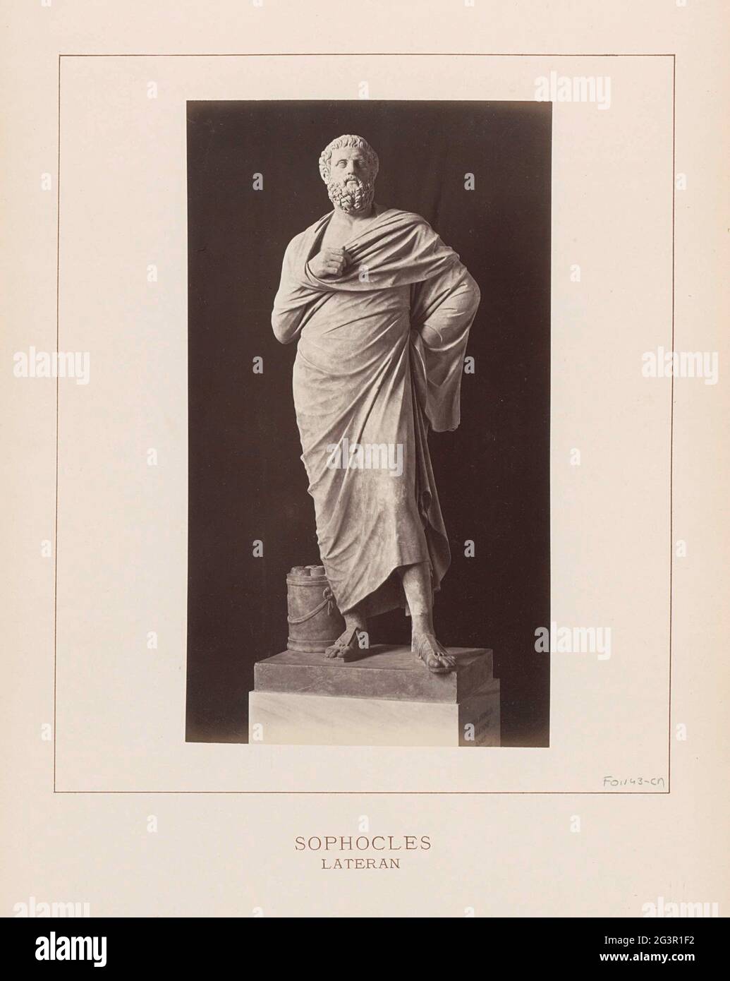Skulptur Sophokles; Sophokles, Lateran. Teil des Fotoalbums mit Aufnahmen von Sehenswürdigkeiten und Kunstwerken in Rom. Stockfoto