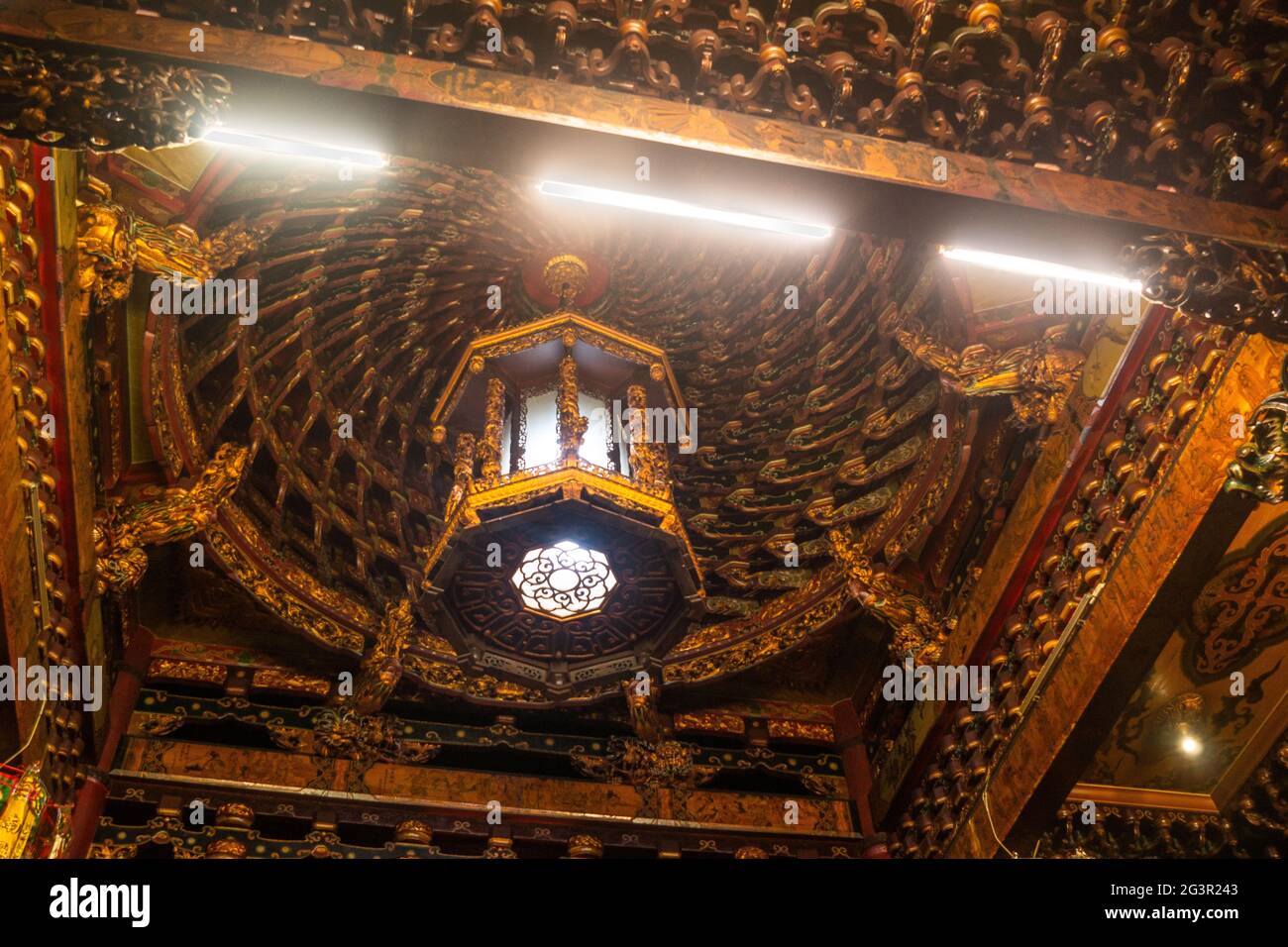 Taipei/Taiwan-25.03.2018:die Lichter im Baoan-Tempel in Taipei Stockfoto