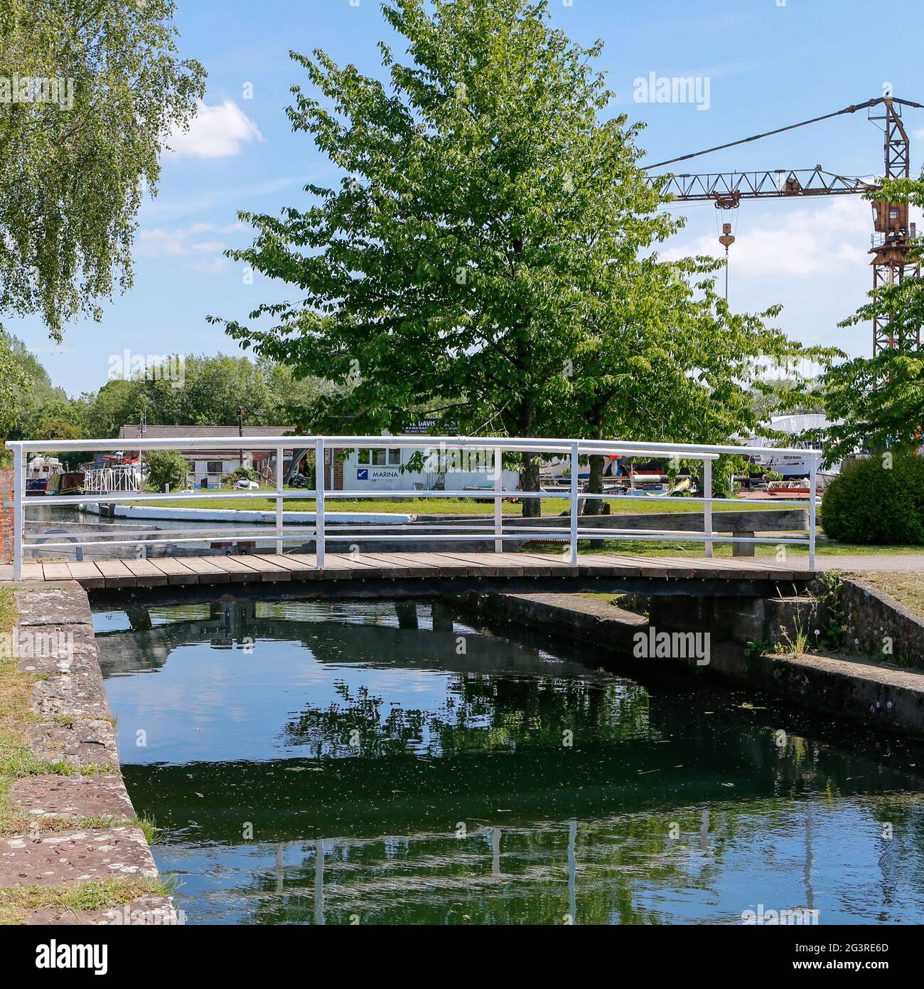 Saul Junction auf den Kanälen Gloucester, Sharpness und Stroudwater in Gloucestershire, England, Großbritannien Stockfoto