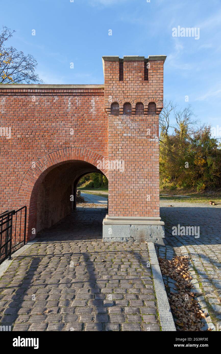 Brandenburg KÃ¼strin, Küstrin an der oder, Küstrin, Kostrzyn nad OdrÄ…, Denkmal, Freilichtmuseum Stockfoto