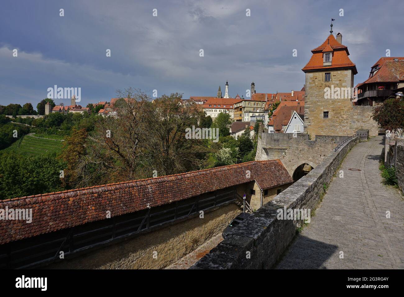 Historische Altstadt Rothenburg ob der Tauber, Deutschland Stockfoto
