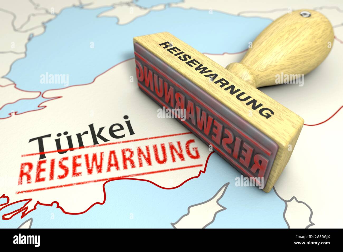 Reisewarnung Türkei Stockfoto