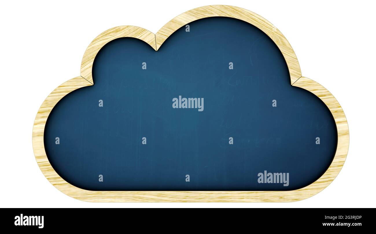 Tafel in Wolkenform Stockfoto