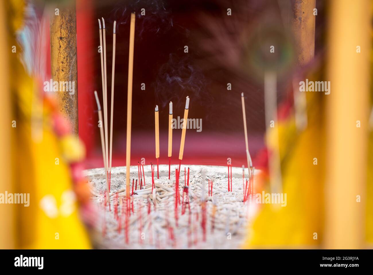 Tempel der Teochew-Chinesen, der Hiang Thian Siang Ti Tempel in Kuching auf Borneo Stockfoto