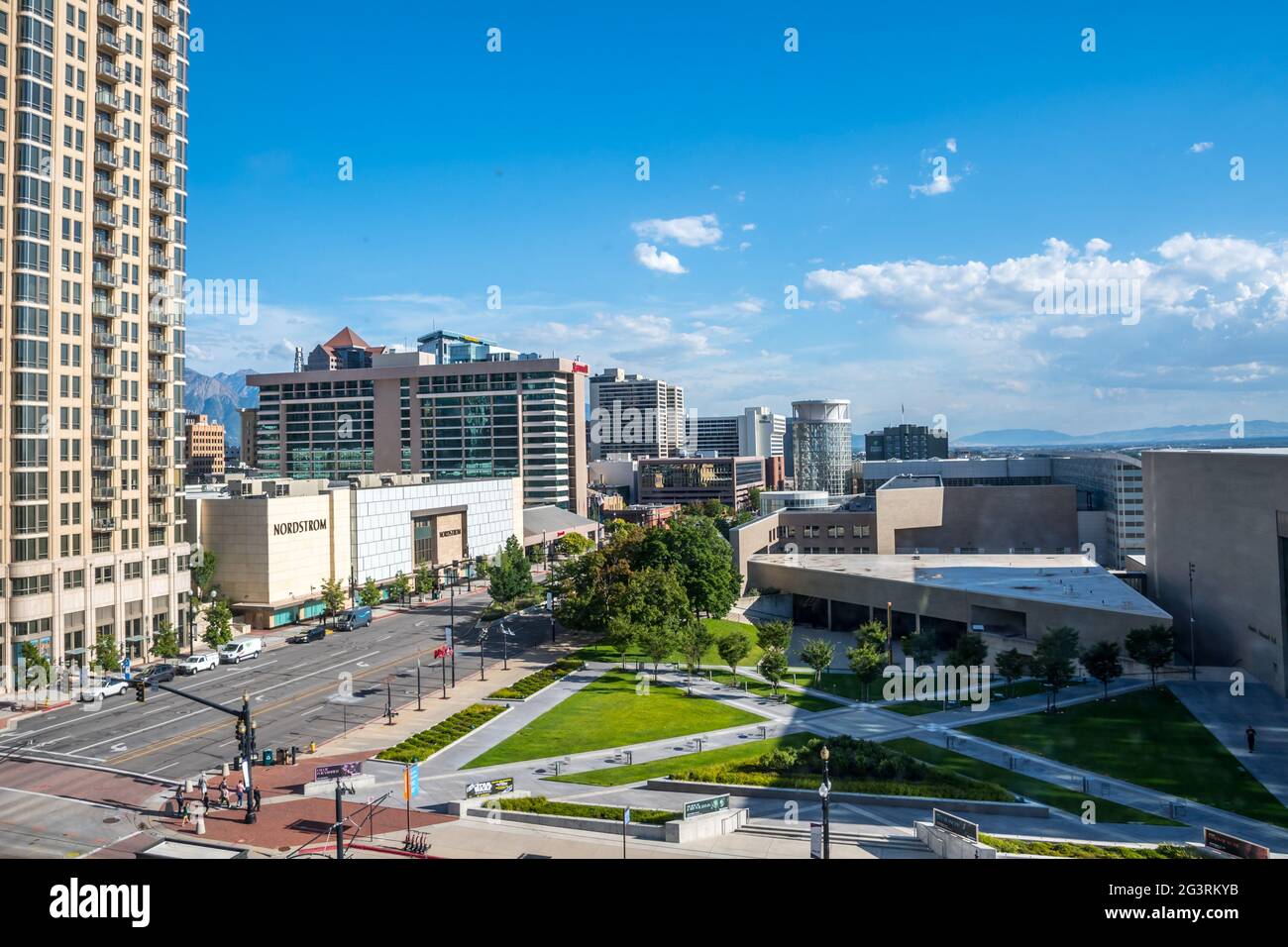 Die sehr schöne Stadt Salt Lake City, Utah Stockfoto