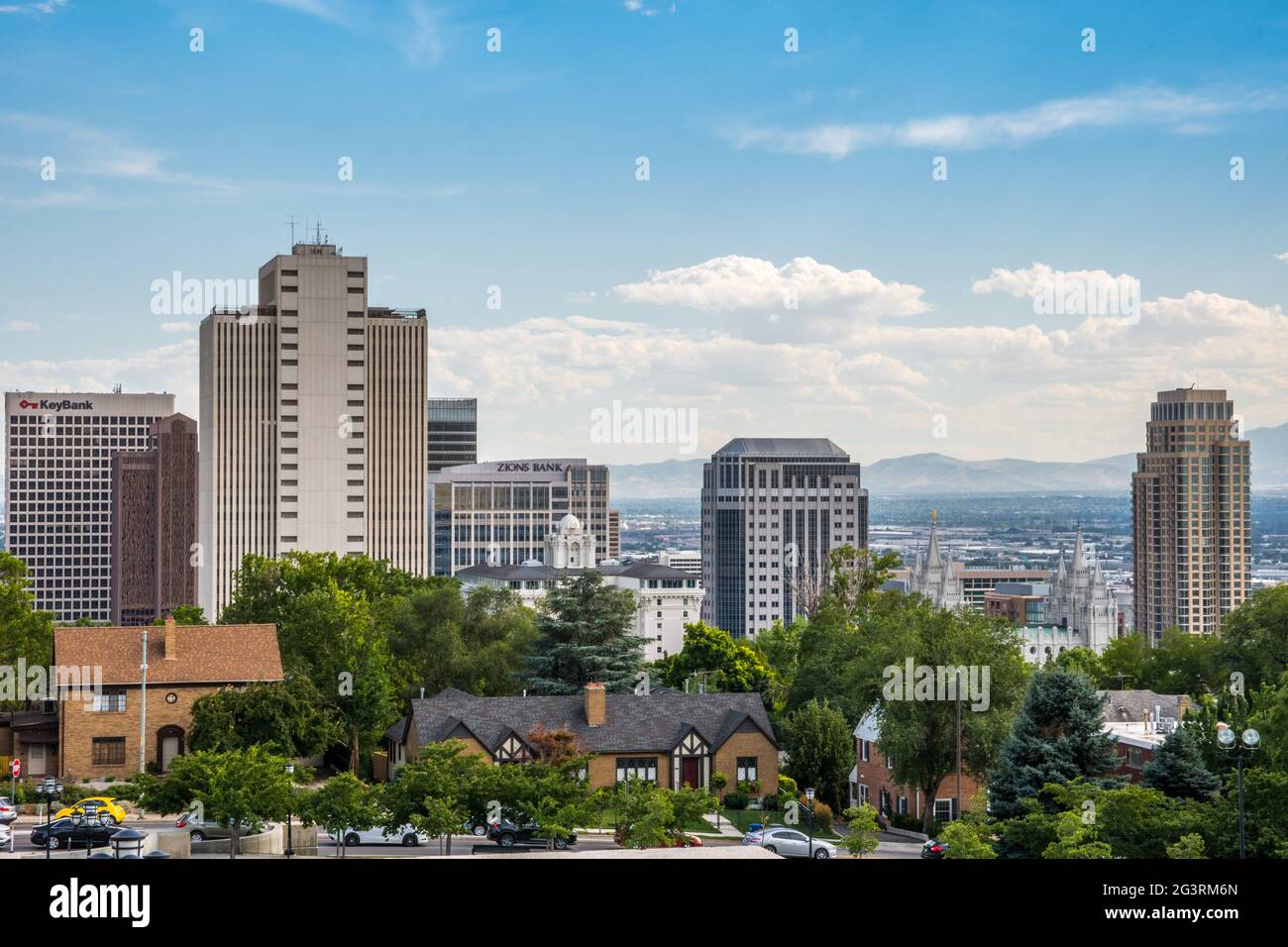Die sehr schöne Stadt Salt Lake City, Utah Stockfoto