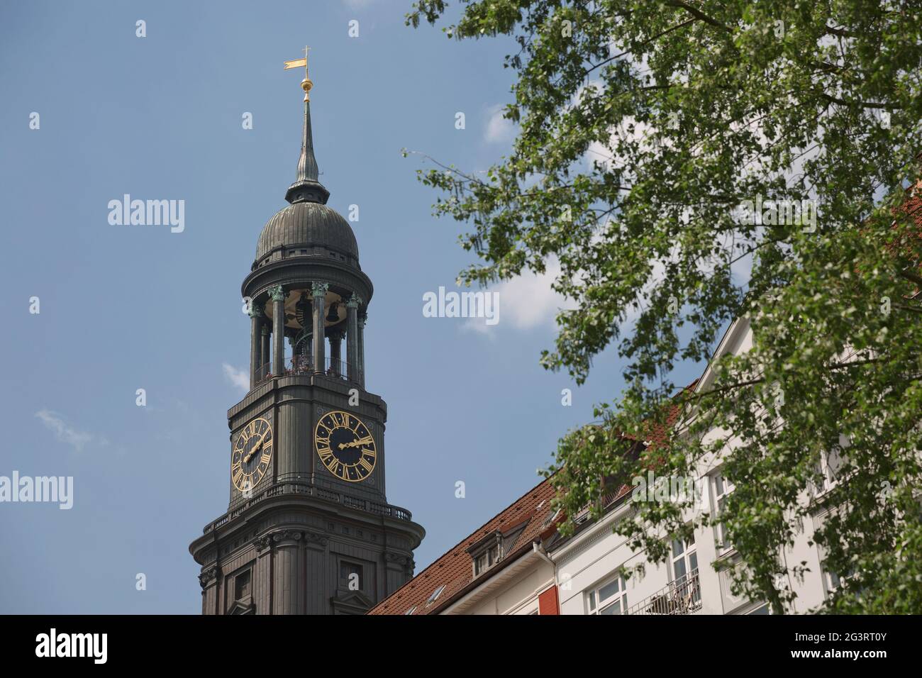 Die St. Michaels Kirche in Hamburg, Deutschland, (deutsch: Hauptkirche Sankt Michaelis, umgangssprachlich Michel genannt) ist eine der Hamburgs Stockfoto