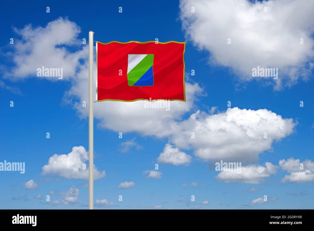 Flagge der Abruzzen, Italien Stockfoto