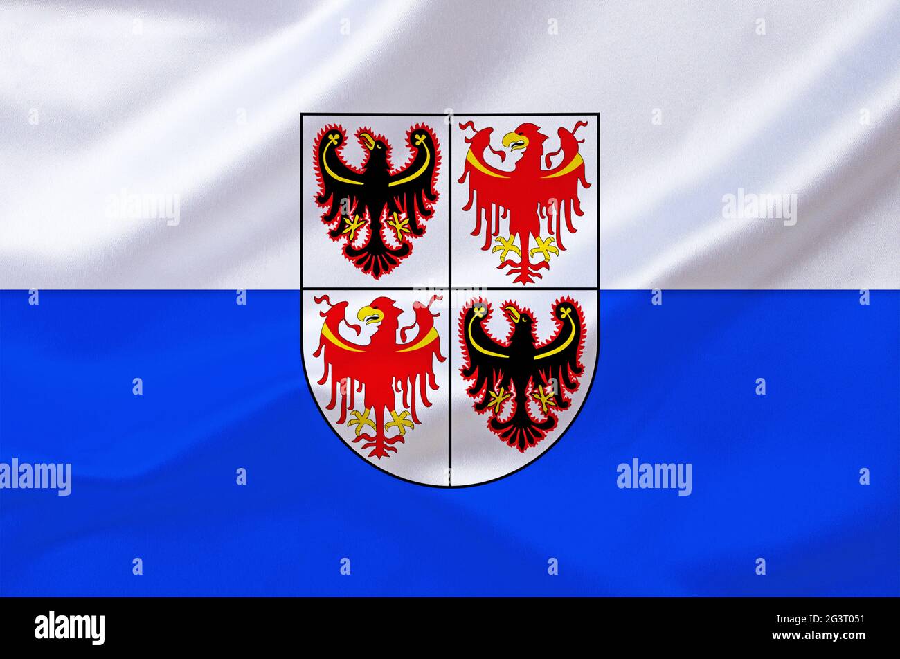 Flagge von Trentino, Italien, Südtirol, Trentino Stockfoto