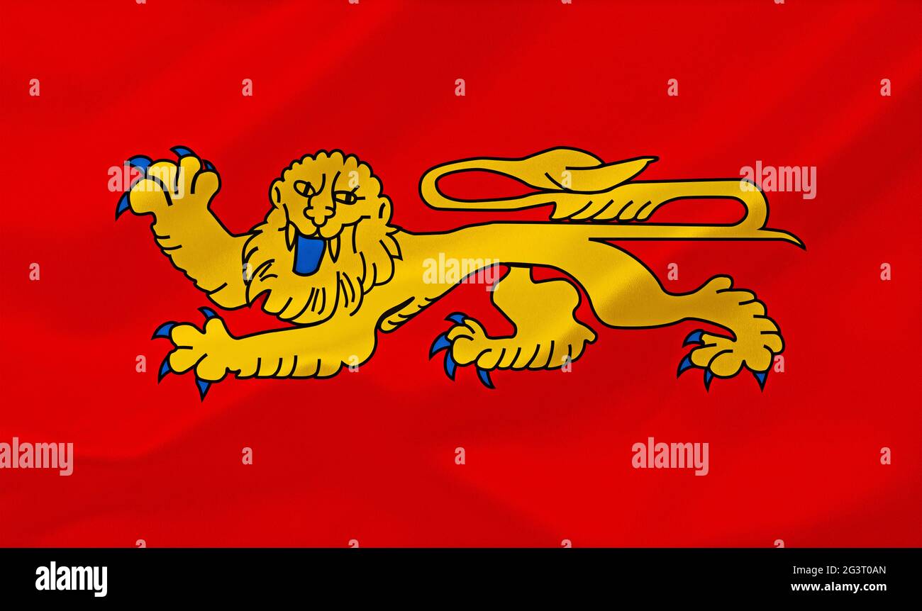 Flagge von Aquitanien, Frankreich Stockfoto