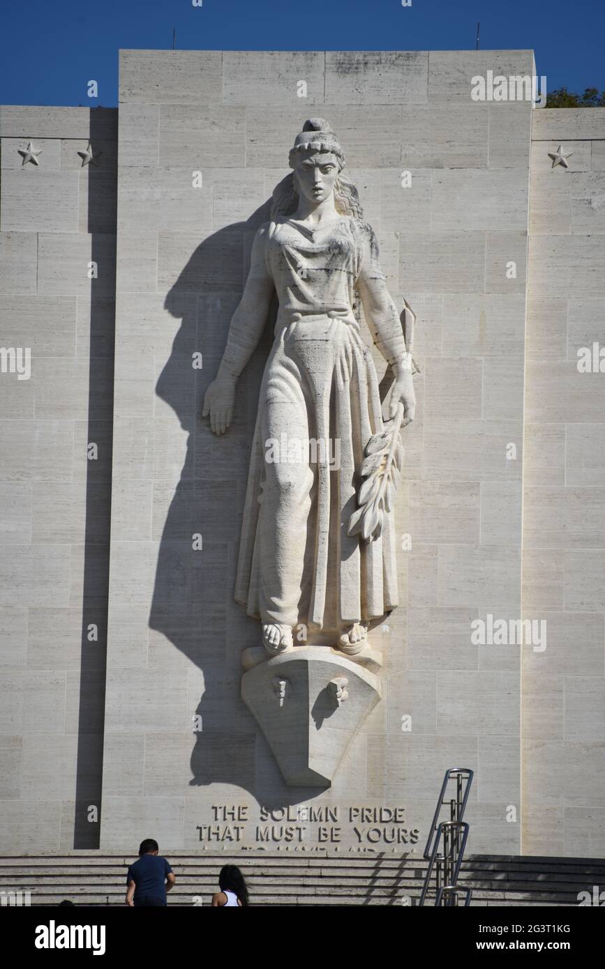 Oahu, Hi. USA 6/5/2021. National Memorial Cemetery of the Pacific. Ruhestätte für 61,000. 53,000 aus dem Ersten und Zweiten Weltkrieg, Korea und Vietnam. Stockfoto
