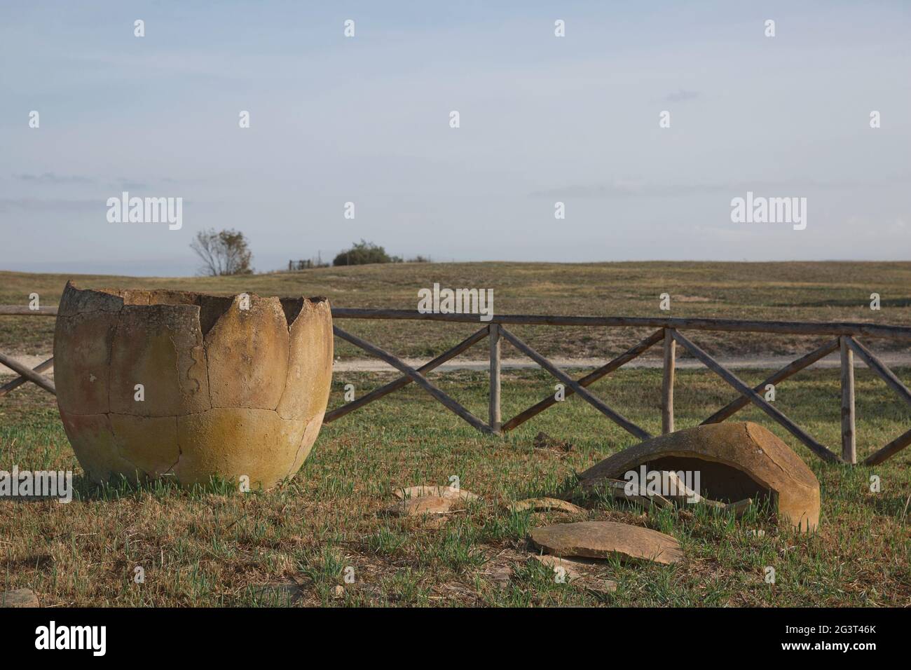 Die etruskische Nekropole von Monterozzi (8. Jahrhundert v. Chr.) ist ein Weltkulturerbe in Tarquinia, Provinz Cerveteri Rom, Italien Stockfoto