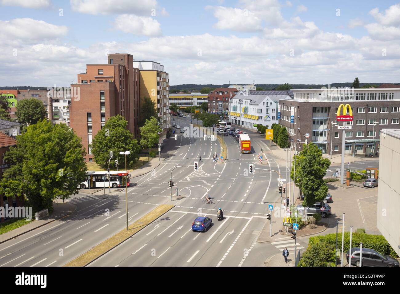 Blick auf die Stadt von Luenen Stockfoto