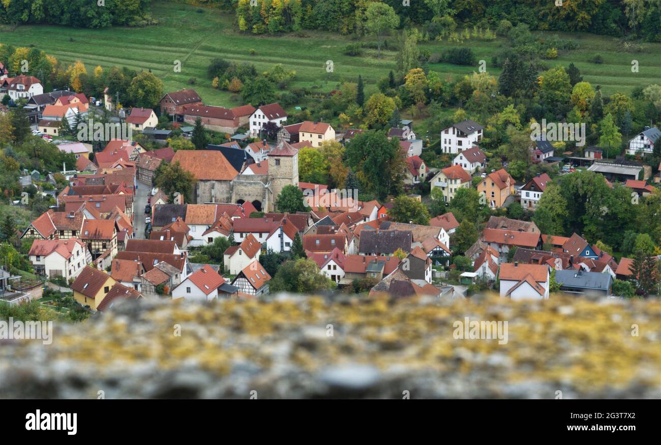 Ein genauerer Blick auf jena in thüringen auf der Atumn Stockfoto