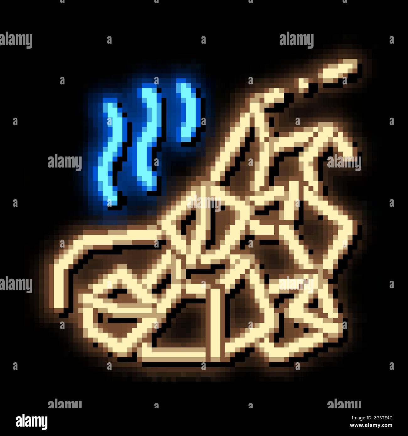 Abbildung des Neon-Leuchtsymbols „Bergsturz“ Stock Vektor