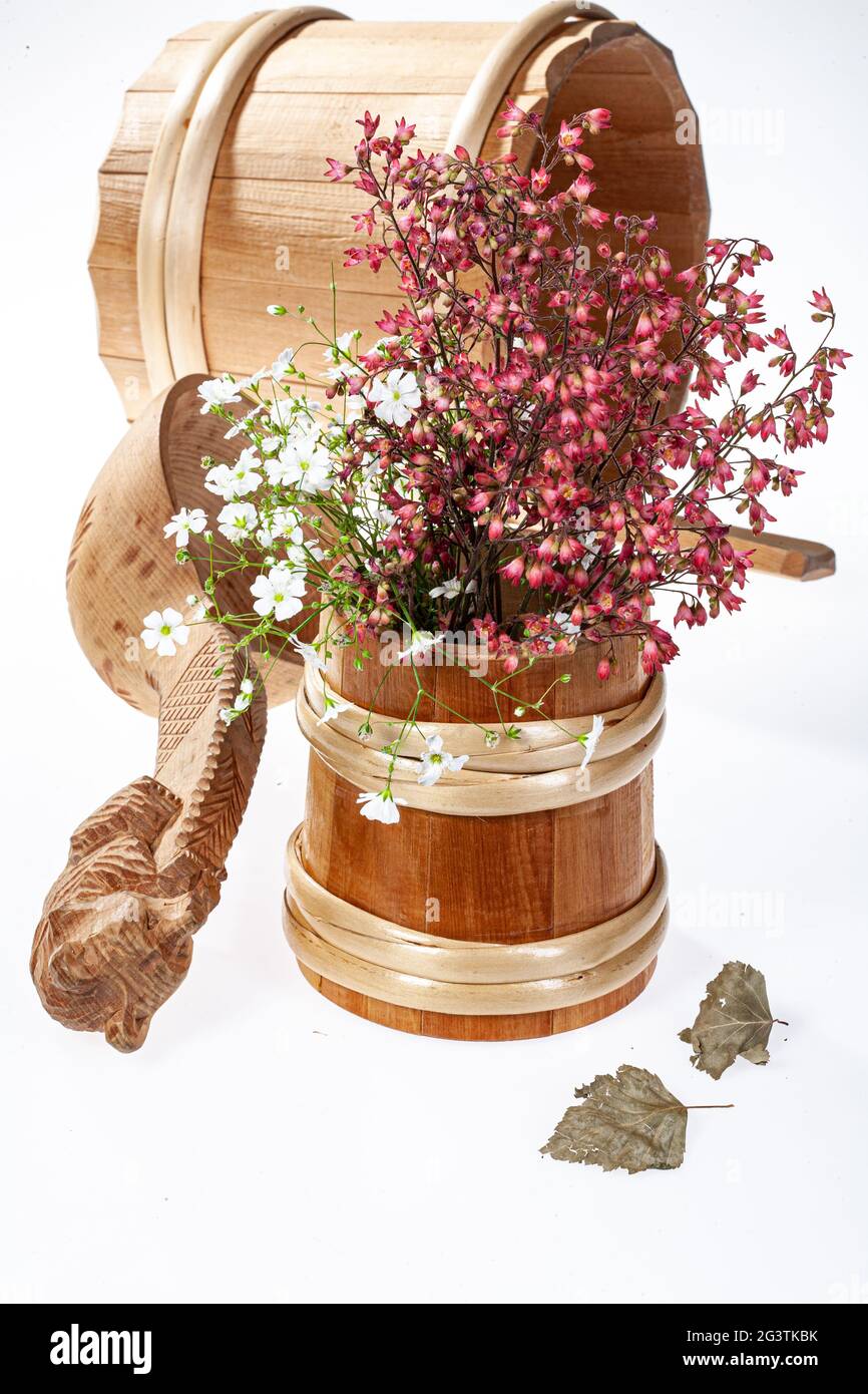 Handgefertigte Kunstwerke Und Blumen Stockfoto