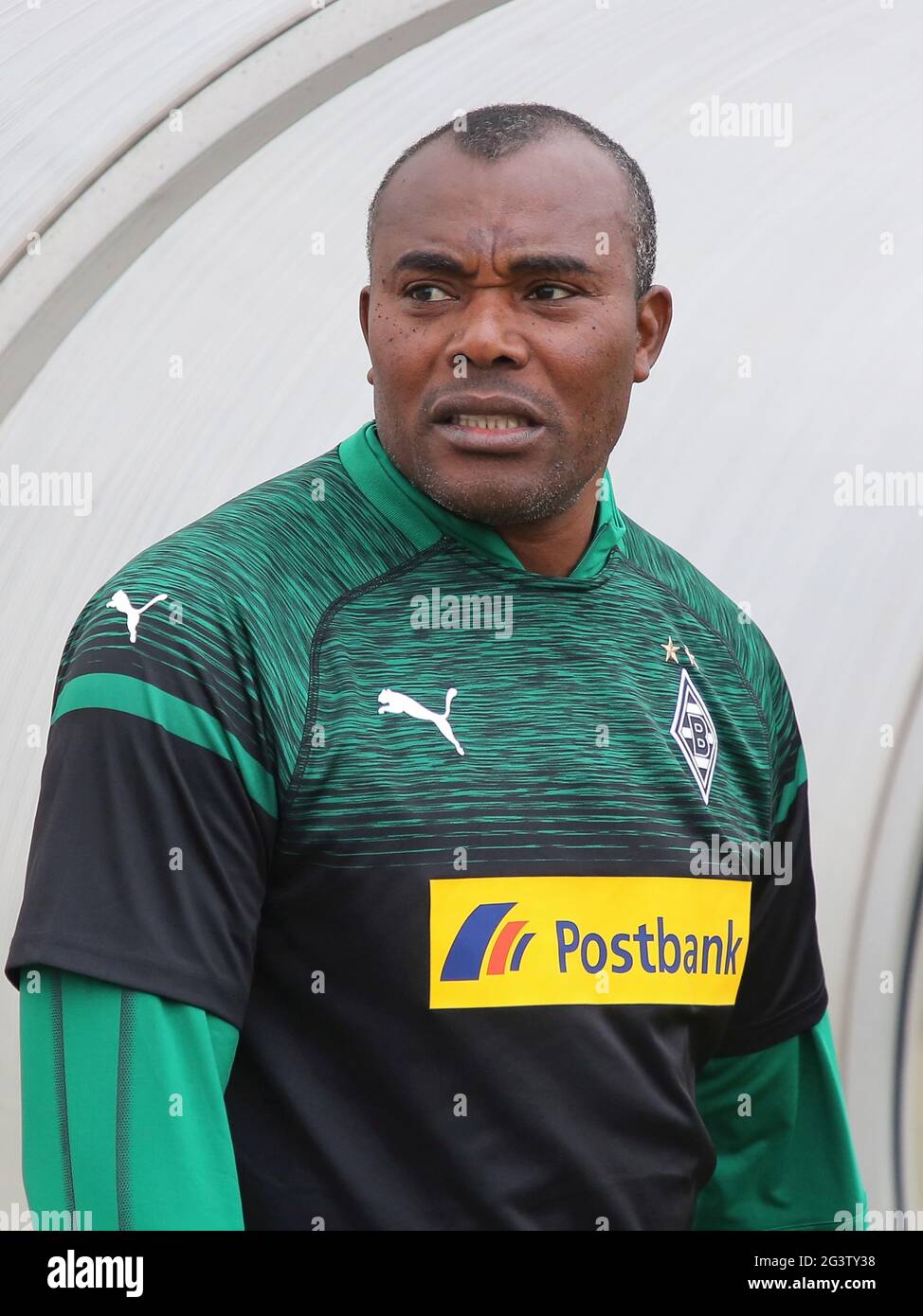 Ehemaliger togolesischer Fußballspieler Bachirou Salou Borussia MÃ¶nchengladbach - Weisweiler Elf 2018 Stockfoto