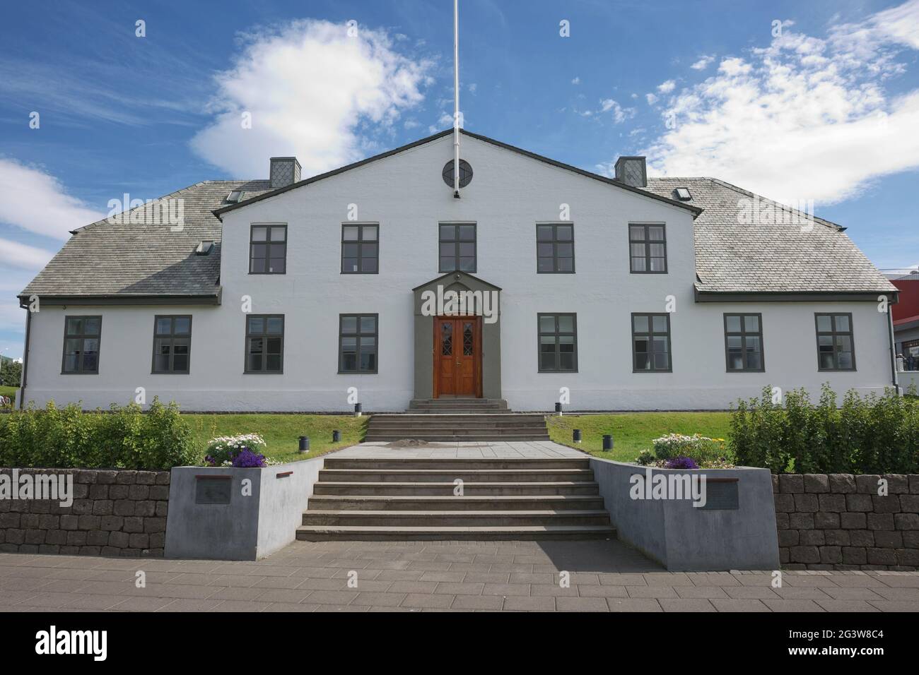 Stjornarradid, der Standort des Büros des Premierministers und des Hauptquartiers Stockfoto