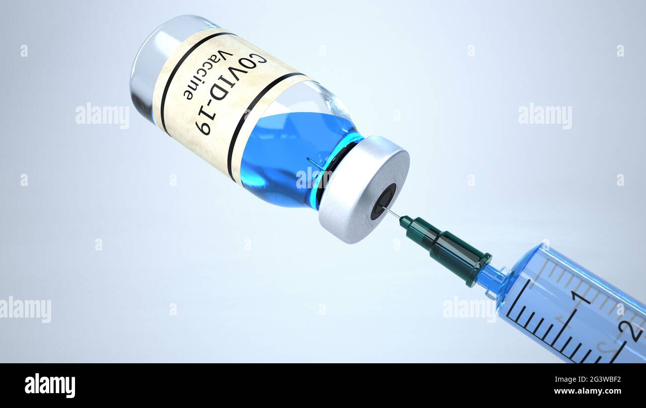 Impfstoff Covid-19 Spritze Stockfoto