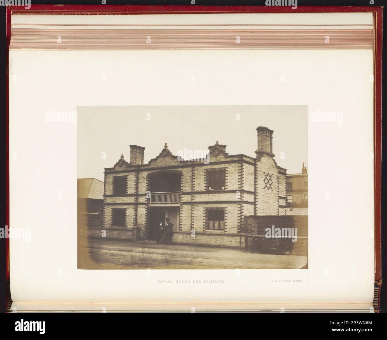 Modellhaus für Familien auf der großen Ausstellung der Werke der Industrie aller Nationen von 1851 in London; Modellhaus für Familien. S.R.H. Prinz Albert. . Stockfoto