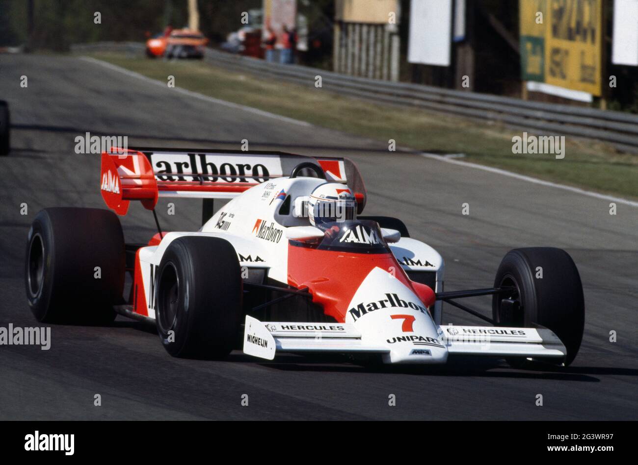 Alain Prost. Grand Prix von Belgien 1984 Stockfoto