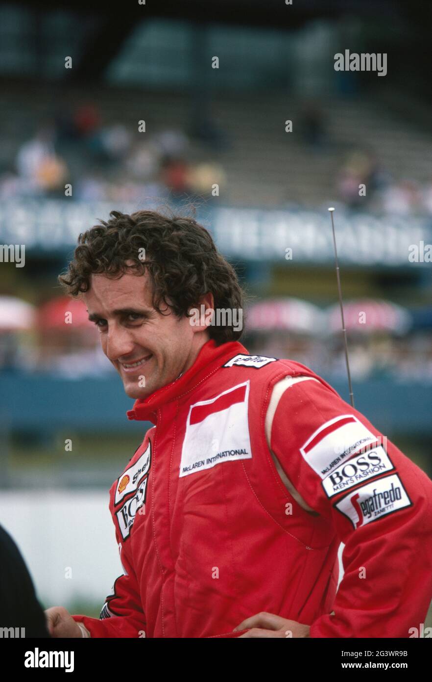 Alain Prost. Großer Preis von Deutschland 1986 Stockfoto