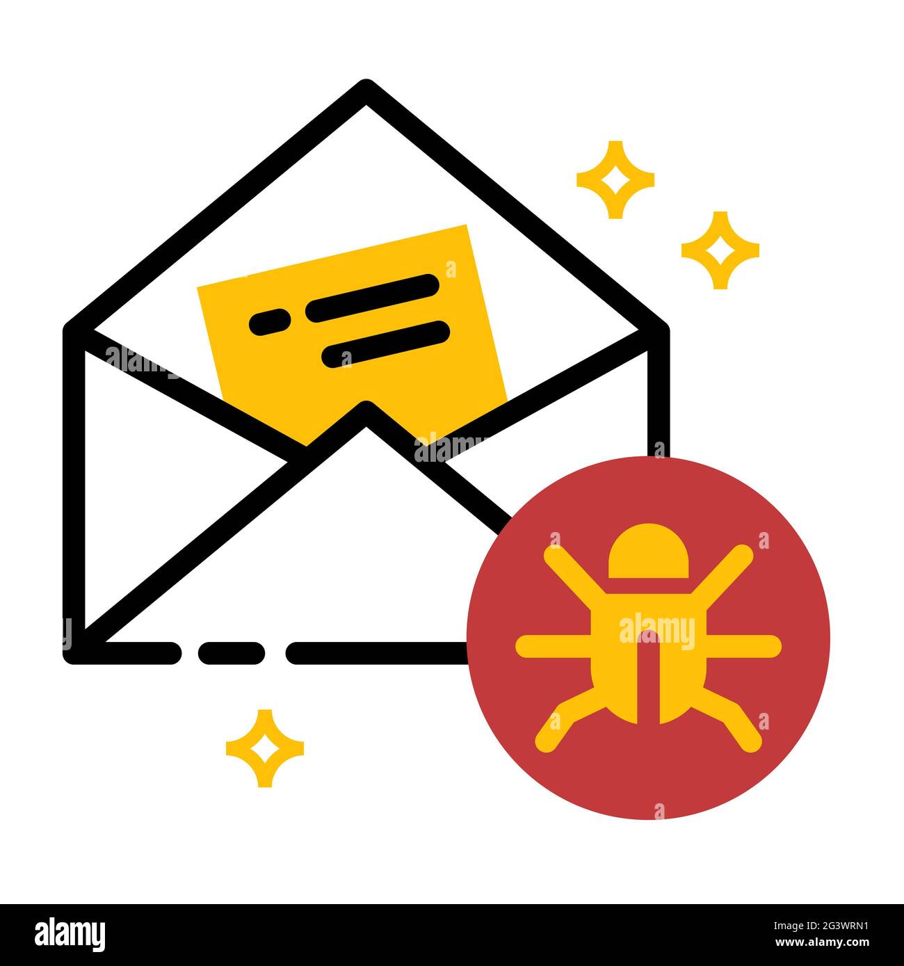 Abbildung zum Design des Mail-Fehlersymbols Stockfoto