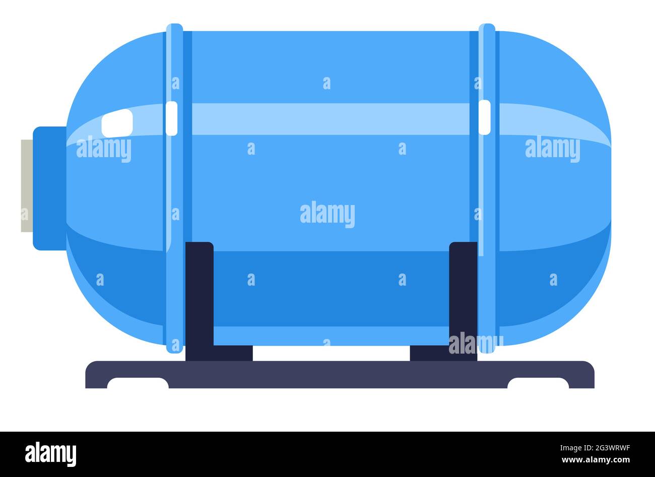 Tankanzeige Tank Tanken - blau Stock-Vektorgrafik